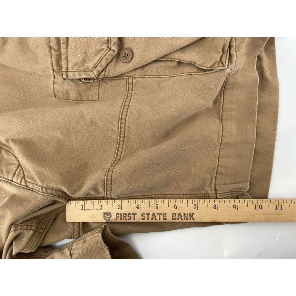 Polo Ralph Lauren Chino Cargo Shorts Men Sz 34 Khaki 100% Cotton Preppy Grunge - Picture 9 of 10